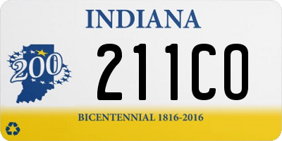 IN license plate 211CO