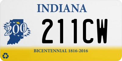 IN license plate 211CW