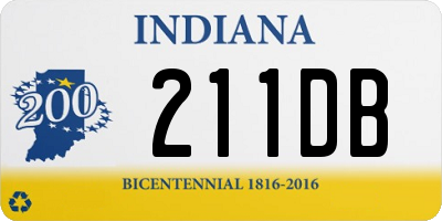 IN license plate 211DB