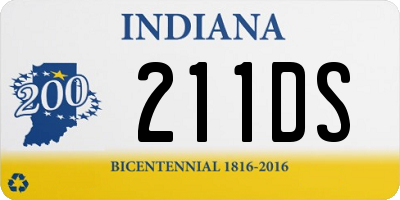 IN license plate 211DS