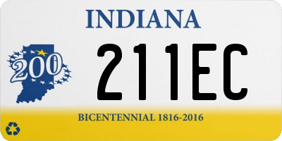 IN license plate 211EC