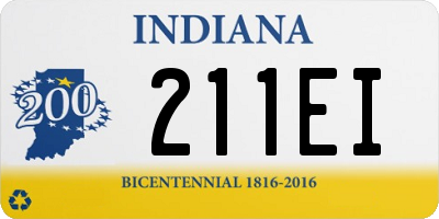 IN license plate 211EI