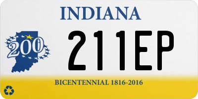 IN license plate 211EP