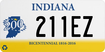 IN license plate 211EZ