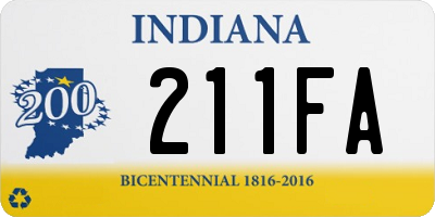IN license plate 211FA