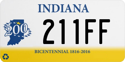 IN license plate 211FF