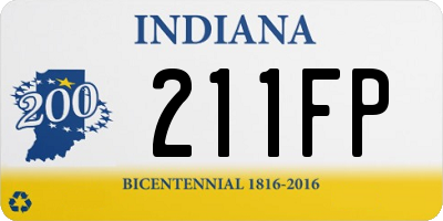 IN license plate 211FP