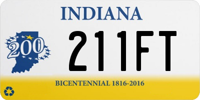 IN license plate 211FT