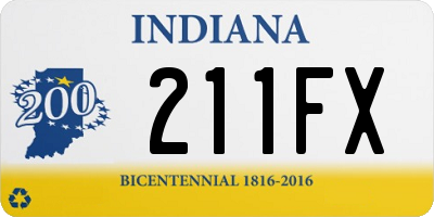 IN license plate 211FX