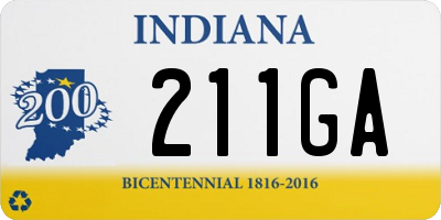 IN license plate 211GA