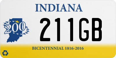 IN license plate 211GB