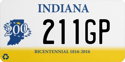 IN license plate 211GP