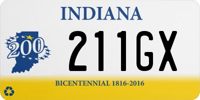 IN license plate 211GX