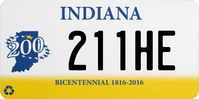 IN license plate 211HE