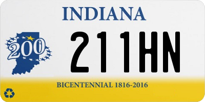 IN license plate 211HN