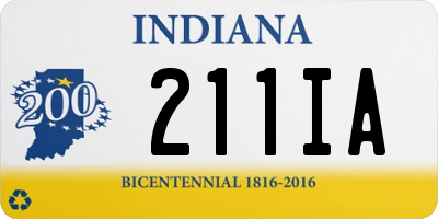 IN license plate 211IA