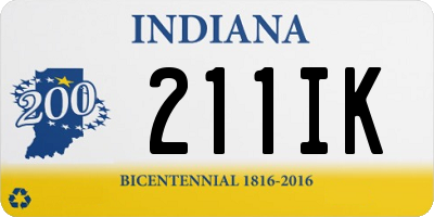 IN license plate 211IK