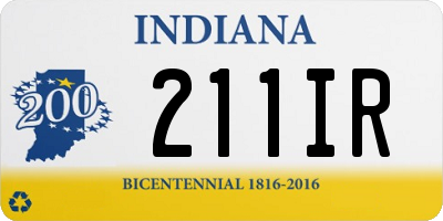 IN license plate 211IR