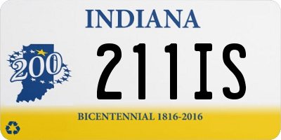 IN license plate 211IS