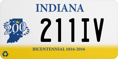 IN license plate 211IV