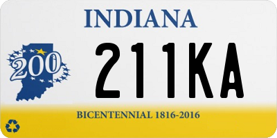 IN license plate 211KA