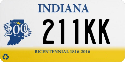 IN license plate 211KK