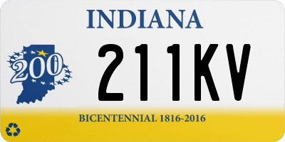 IN license plate 211KV