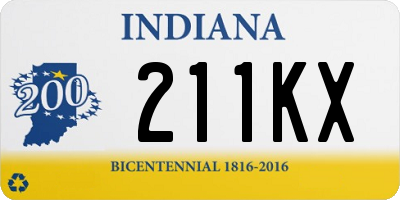 IN license plate 211KX