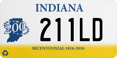 IN license plate 211LD