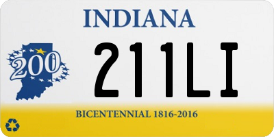 IN license plate 211LI