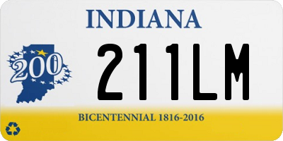 IN license plate 211LM