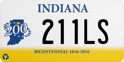 IN license plate 211LS