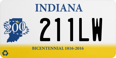 IN license plate 211LW