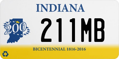 IN license plate 211MB