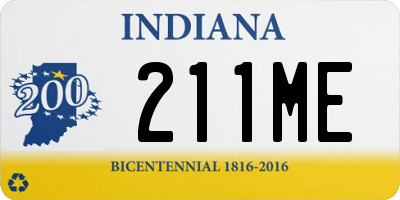 IN license plate 211ME