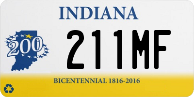 IN license plate 211MF