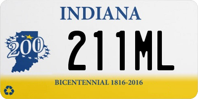 IN license plate 211ML