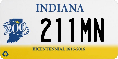 IN license plate 211MN