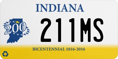 IN license plate 211MS