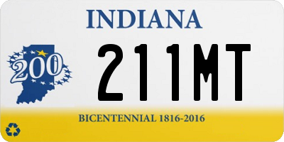 IN license plate 211MT