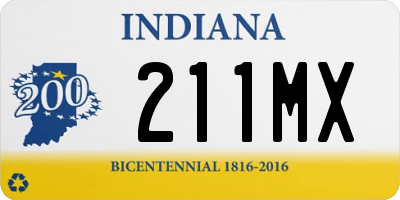 IN license plate 211MX