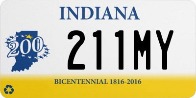 IN license plate 211MY