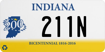 IN license plate 211N