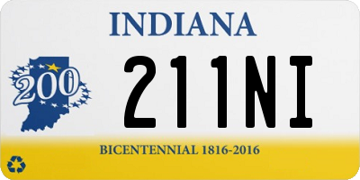 IN license plate 211NI