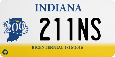 IN license plate 211NS