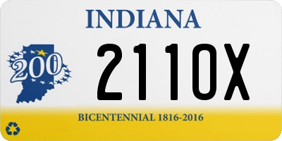 IN license plate 211OX