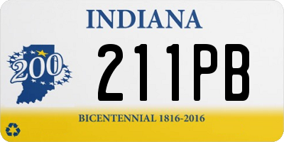 IN license plate 211PB