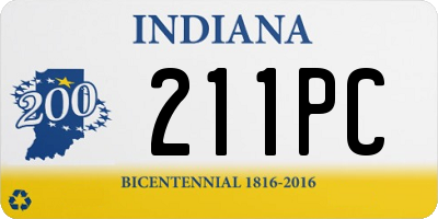 IN license plate 211PC