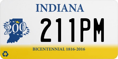 IN license plate 211PM