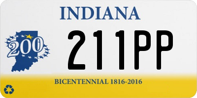 IN license plate 211PP